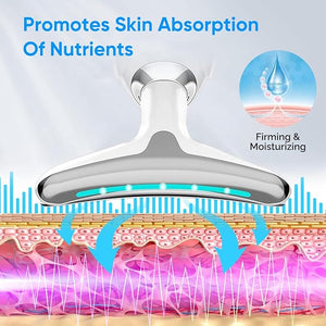 3-Color LED Face & Neck Lift Photon Therapy for Wrinkle-Free Skin