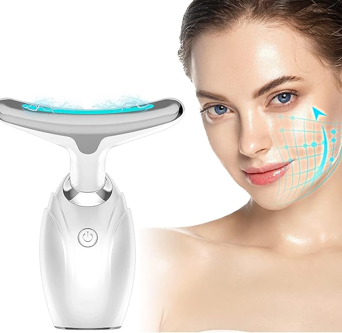 3-Color LED Face & Neck Lift Photon Therapy for Wrinkle-Free Skin