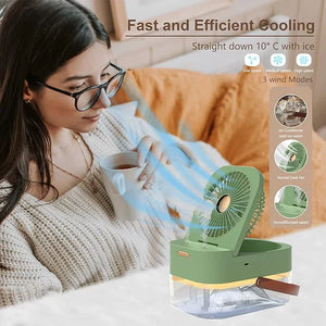 3 In 1 Portable Fan Air Conditioner Humidifier Cooling USB Fan